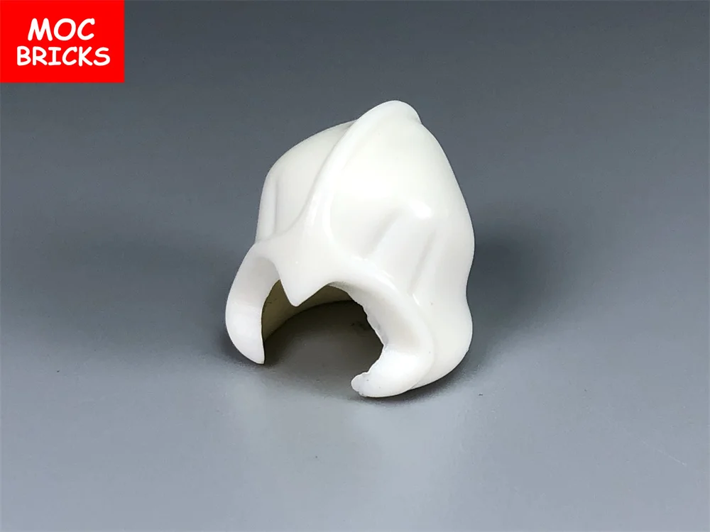 12 шт./лот MOC кирпичи белый шлем накидка модель бороды фигурка часть тела маленькие