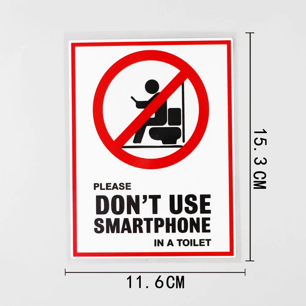 

Индивидуальная Настройка, не используйте SmartphoneIn, наклейка для унитаза, 11,6 см × 15,3 см