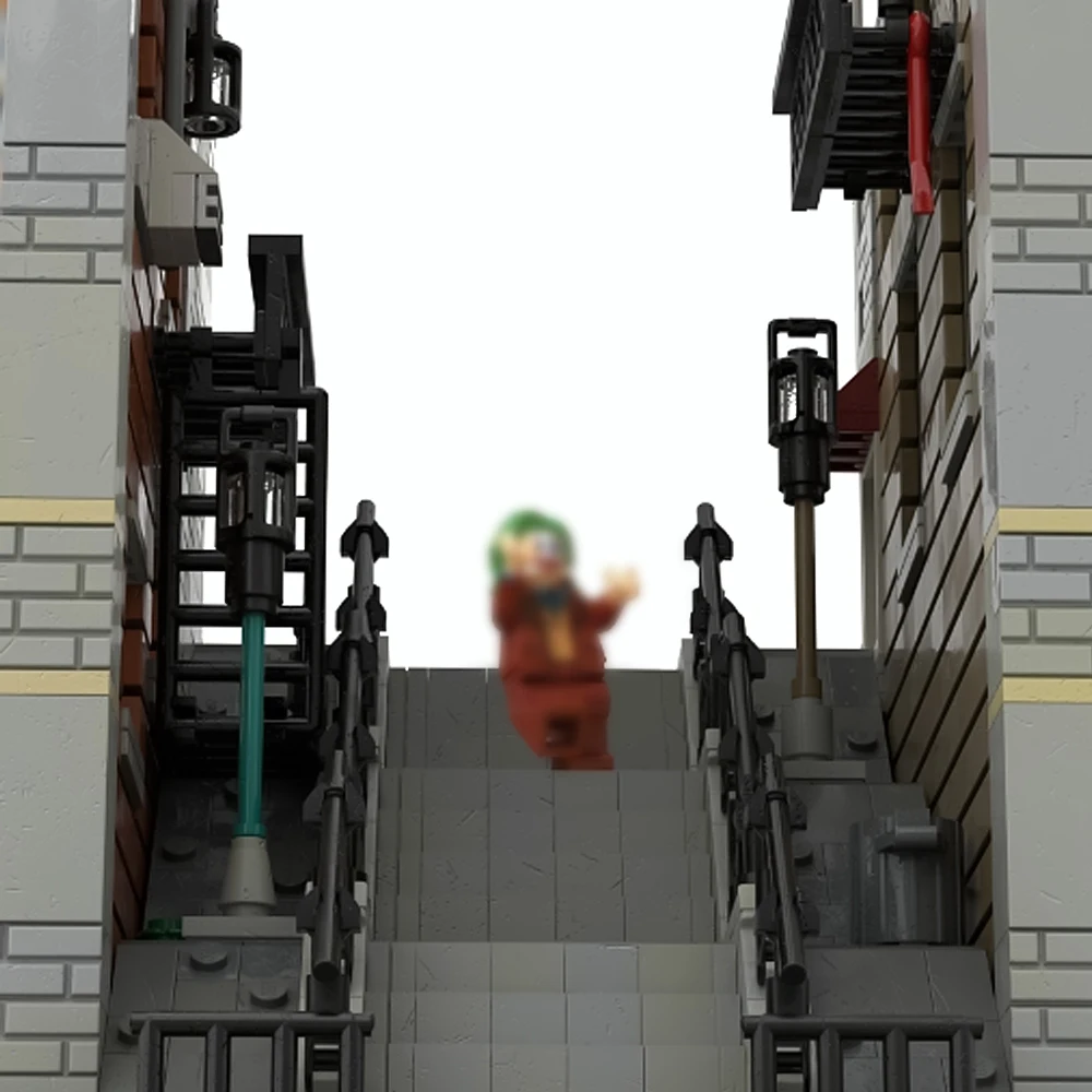 MOC фильм Джокер ступеньки модель строительные блоки главный герой сцена ужас