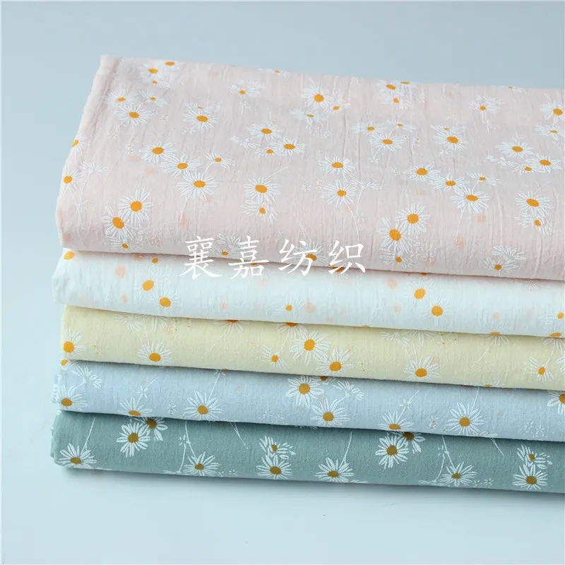 

Pure Cotton Plain Light Cotton Washable Cotton Daisy Printed Shirt Children's Clothing Handmade Clothes