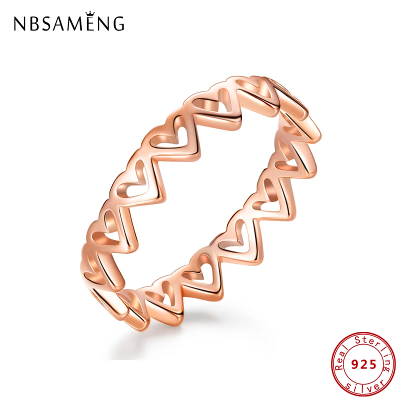 Оригинальные кольца из 100% стерлингового серебра 925 пробы обручальное кольцо