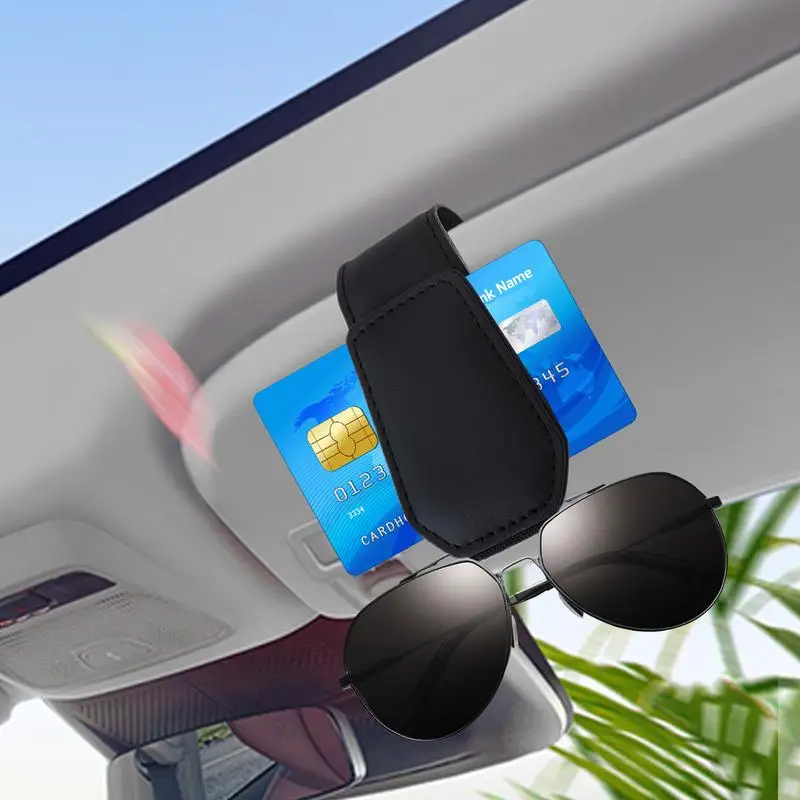 ka na okulary klips do wieszaka samochodowe pudełko okularów przeciwsłonecznych zamknięcie magnetyczne Auto wnętrze organizator karty bilet