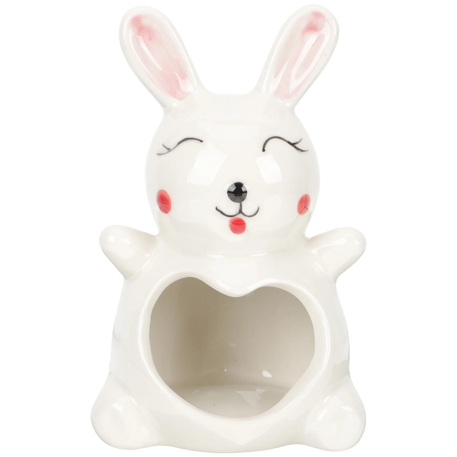 

Holderrabbit Candlestick Year Tealight Bunny Ceramic Table Figurines New Desktop Chinese Figurine Decorativechristmas Modern