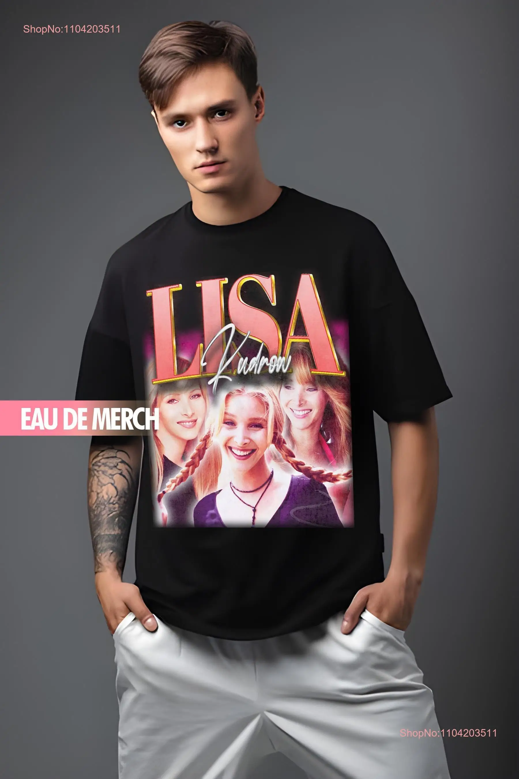 LISA KUDROW TEES Винтажная футболка 90-х Tribute Merch Homage Fan с длинными или короткими рукавами