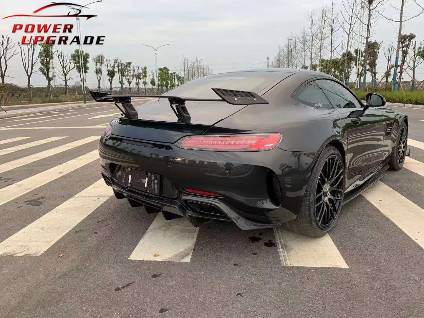 Лидер продаж задний спойлер из углеродного волокна в стиле Renntech комплект кузова