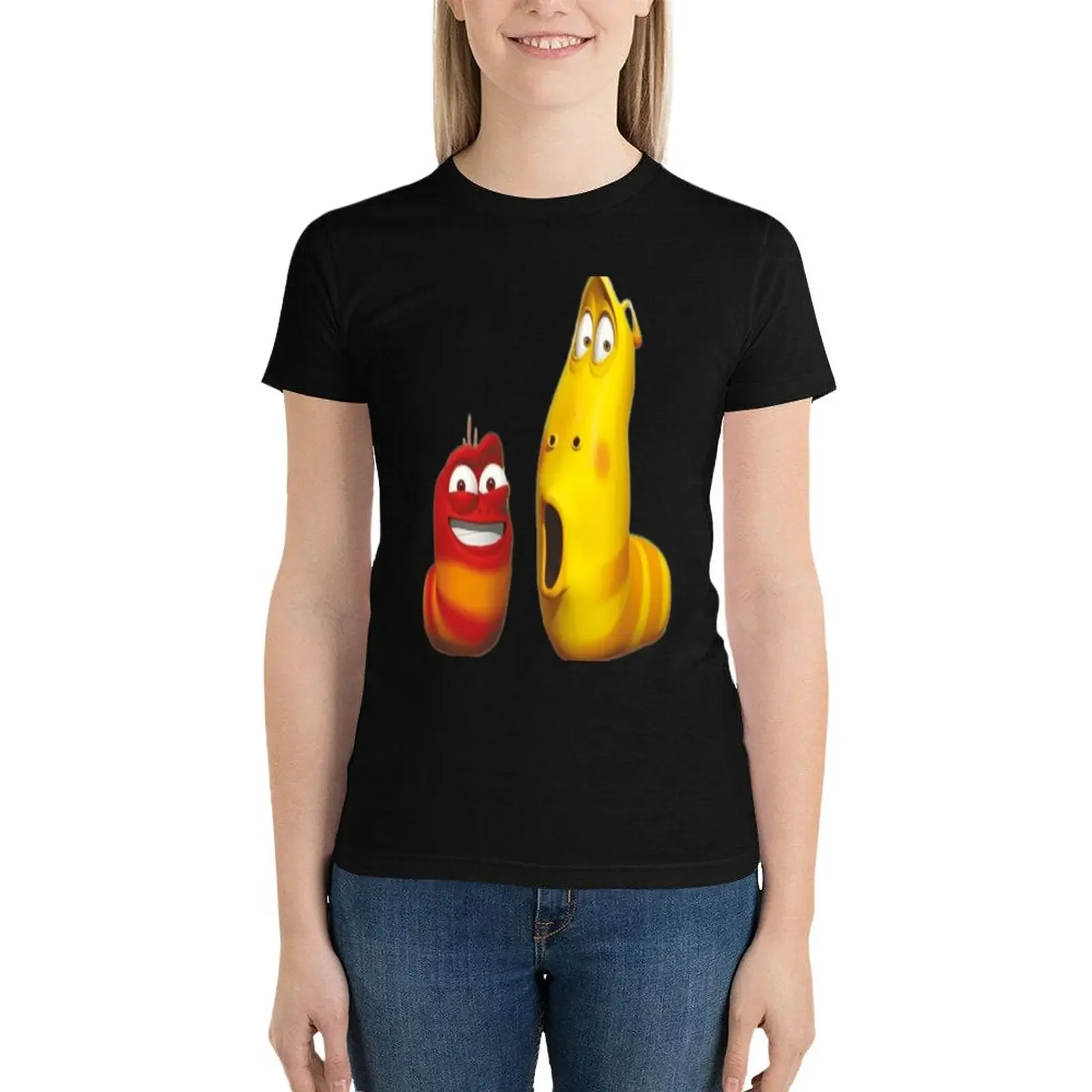 Футболка Larva Island с мультяшным принтом футболка коротким рукавом одежда в стиле