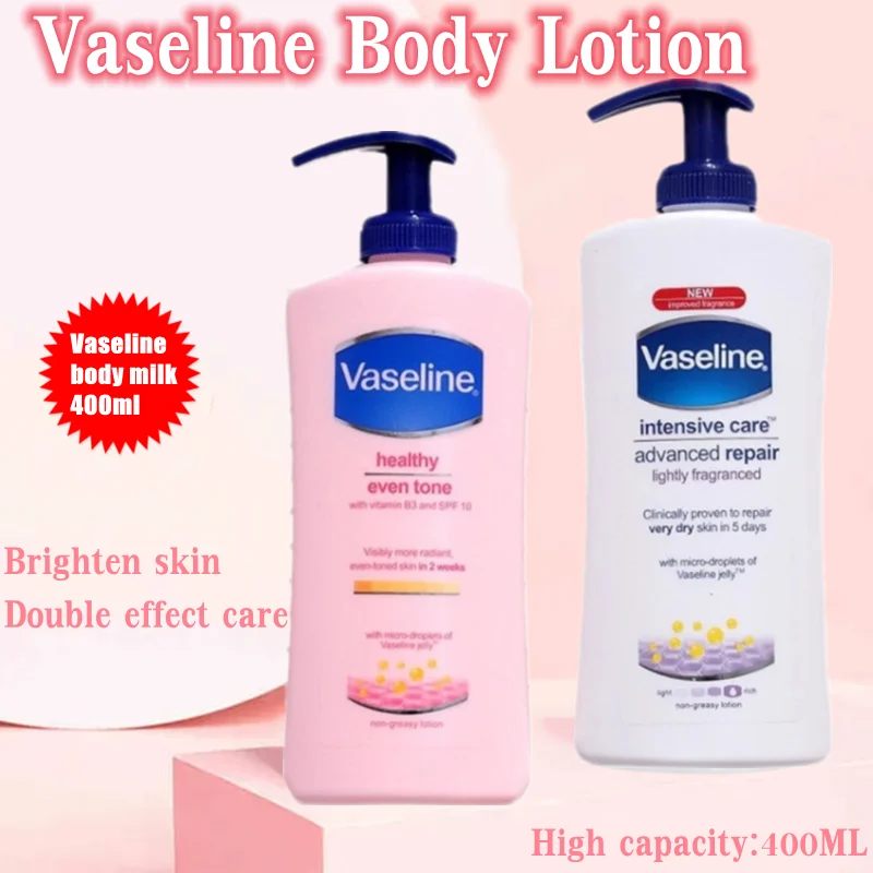 400ML Vaseline Body Lotion for Men and Women Moisturizing Body Moisturizing Fragrance Moisturizing  Lightening Cream  Whitening