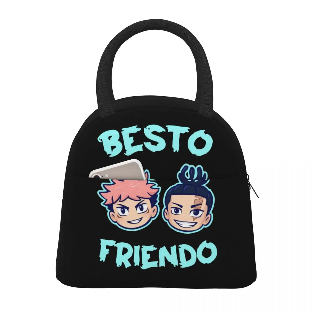 

Lunch Bags for Men Women Besto Friendo Yuji Todo Jujutsu Kaisen Insulated Cooler Portable School Anime Lunch Box Bento Pouch