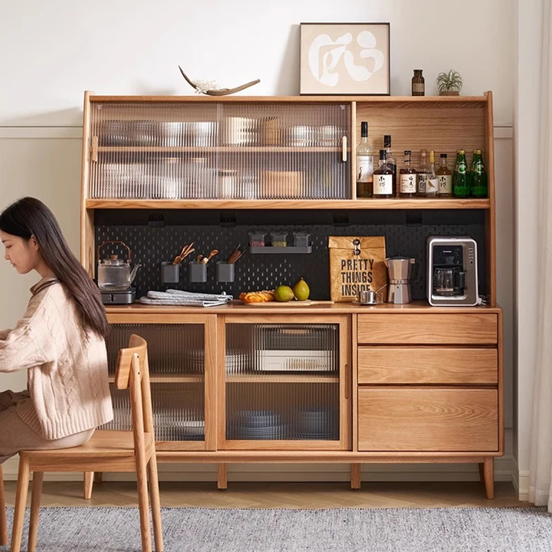 Роскошная мебель кофейный угловой шкаф интерьер полный кухонный хранение и