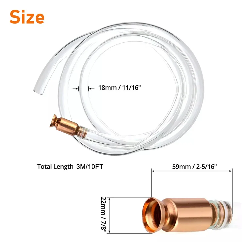 3 м безопасный самовсасывающий медный сифон заправочный газовый джигглер шланг