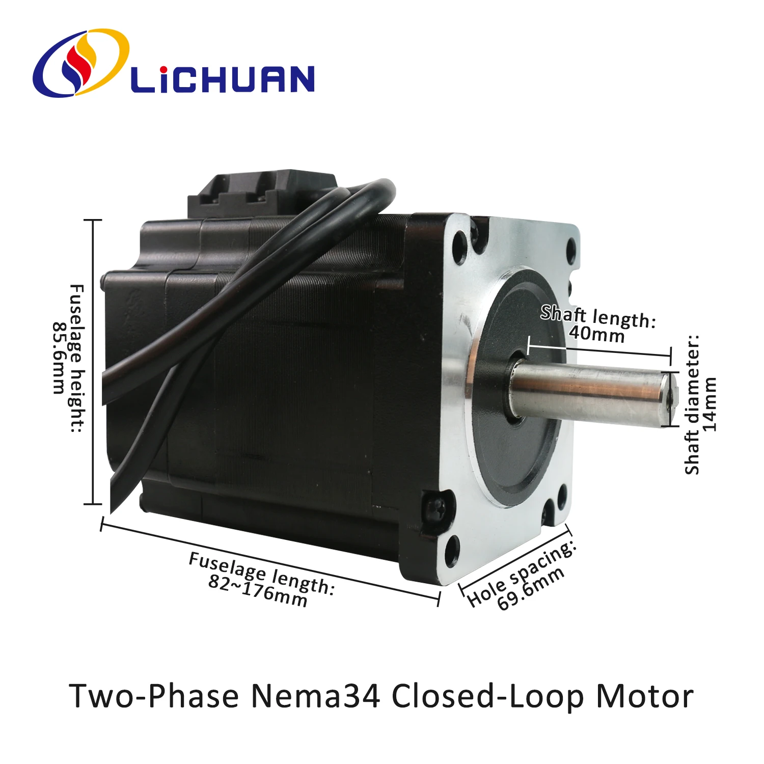 Lichuan Nema34 8Nm Шаговый двигатель с замкнутым контуром LC86H2114 6A и контроллер драйвера
