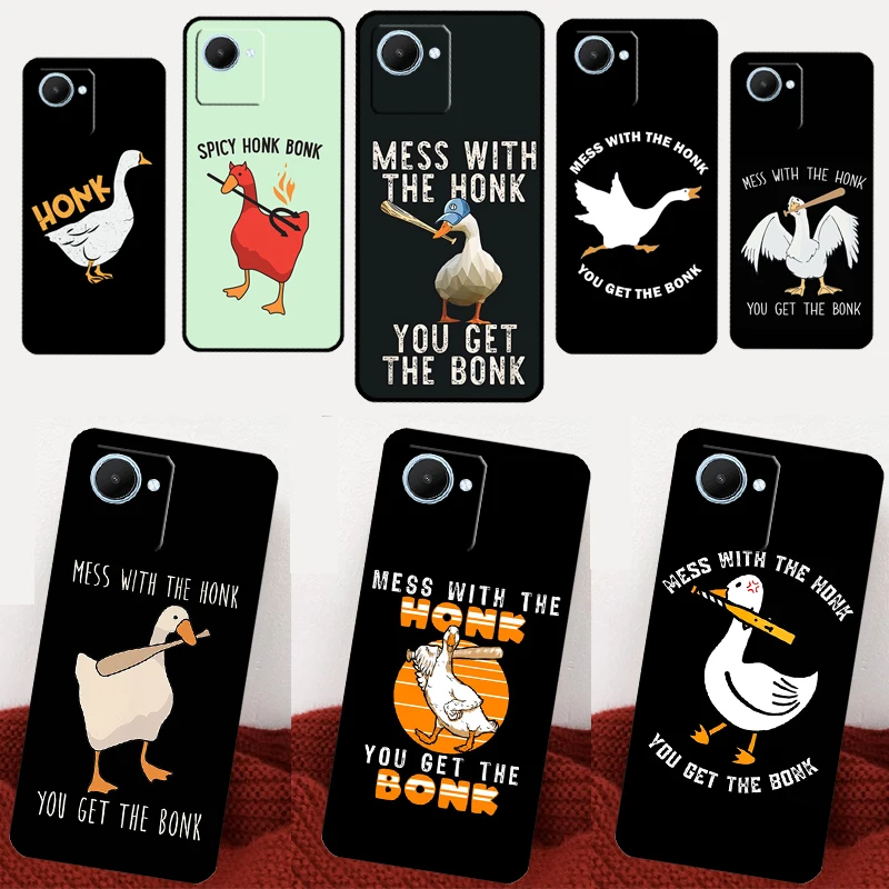 Забавный мем Duck Goose Honk Bonk для Realme C35 C31 C33 C55 C30 C25s C21Y C15 C11 8 9 10 11 Pro Plus GT Neo 3 2T 3T 5 Чехол