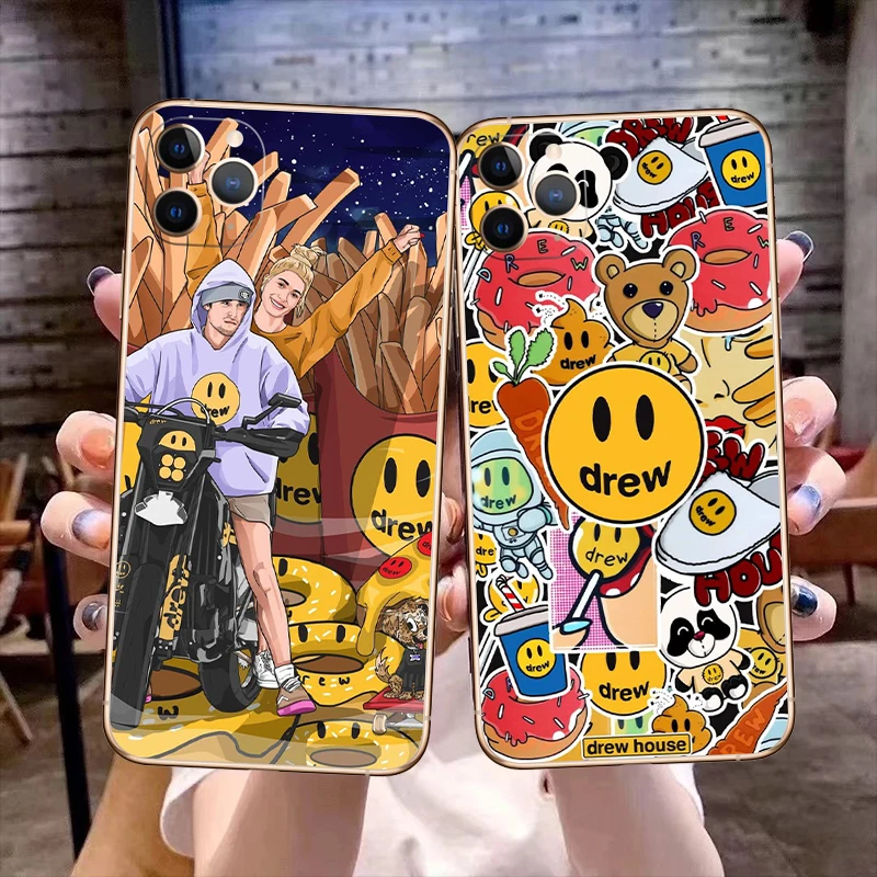 

Drew house Justin Bieber Phone Cover For iPhone 11 12 13Pro Max X XR XS Max 6 6S 7 8 Plus 12 13Mini Clear Soft Silicone TPU Case