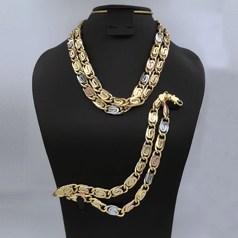 Женское колье и серьги в бразильском стиле ширина 11 мм