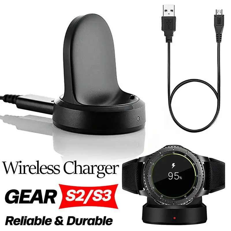 Mini Wireless Charger For Samsung Gear S3 Portable Wireless Charging Dock Magnetic Cradle Classic Frontier Smart Watch Charger