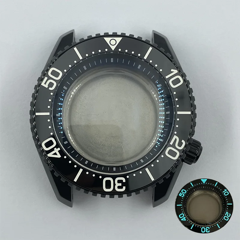 Watch Modify Parts 43.77mm SBDX001 Diver Watch Case Double Arc Sapphire Glass Ceramic Insert Suitable For NH35/36 Movement 20Bar