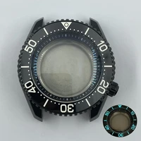 watch modify parts 43 77mm sbdx001 diver watch case double arc sapphire glass ceramic insert suitable for nh3536 movement 20bar