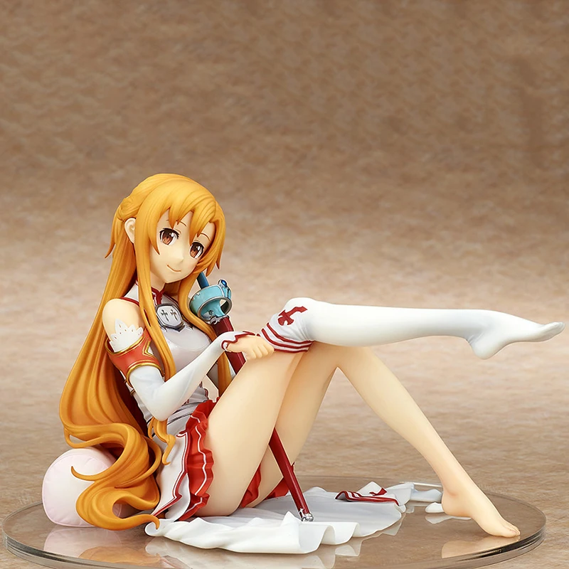 

100% Original Anime Sword Art Online Alicization SAO Yuuki Asuna 11CM 1/7PVC Action Figure Model Doll Toy