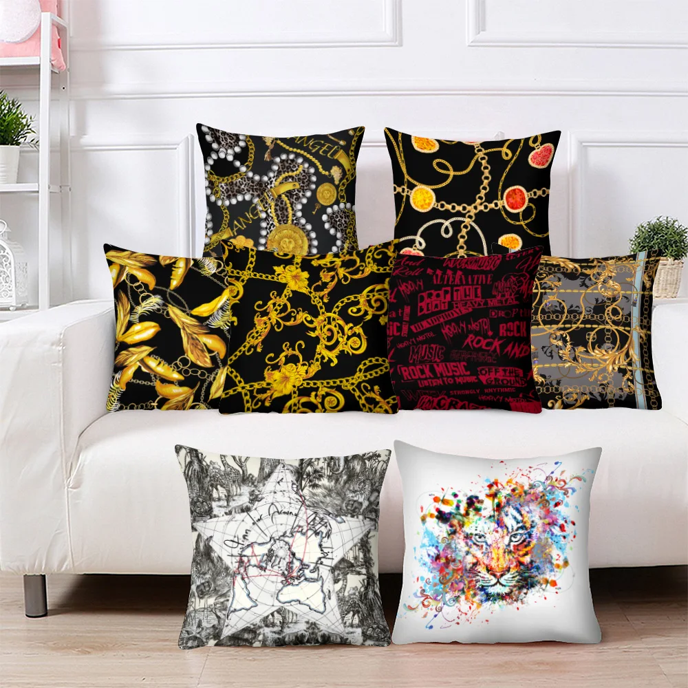 Дизайнерские Модные Квадратные наволочки в стиле барокко