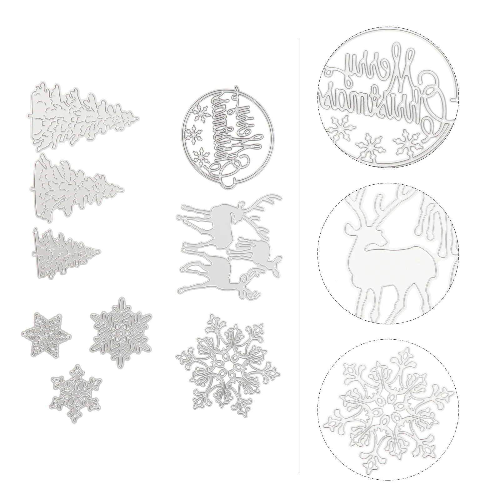 

9Pcs Metal Stencils DIY Handcraft Tool Christmas Cutting Dies Cutting Moulds