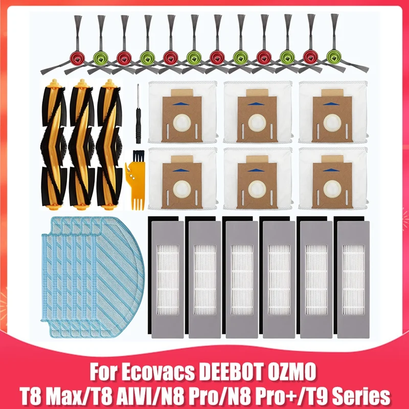 

Replacement Parts Kit For Ecovacs DEEBOT OZMO T8 AIVI T8 Max N8 Pro N8 Pro+ Robot Vacuum Cleaner