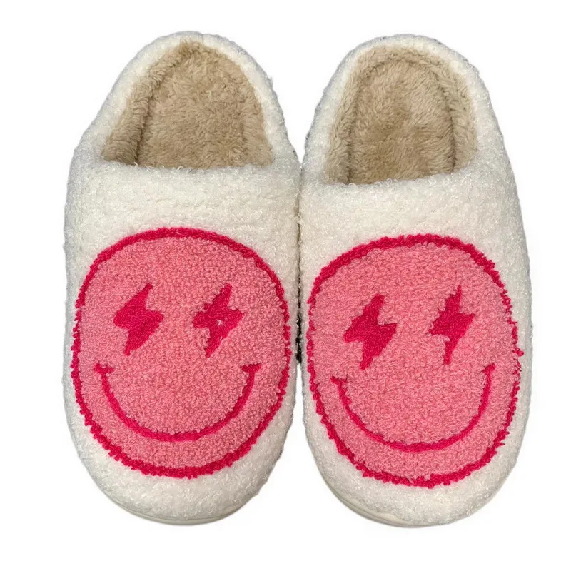 Lightning Blue/ Pink Wnter Warm Home Slippers For Woman Man 