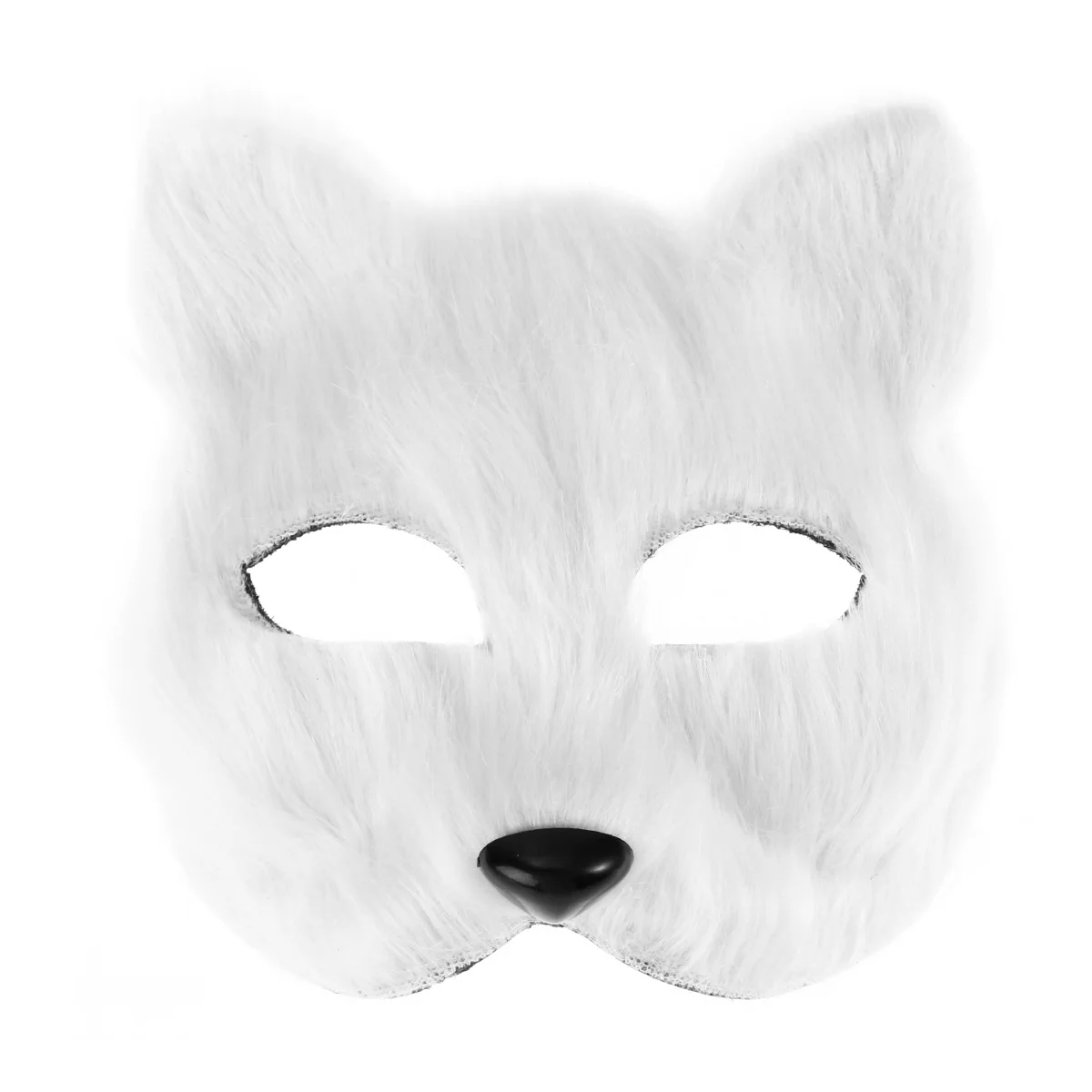 

Маскарадная маска на половину лица с животными, аксессуар для Хэллоуина, карнавала, маскарада (белый), терийская кошка