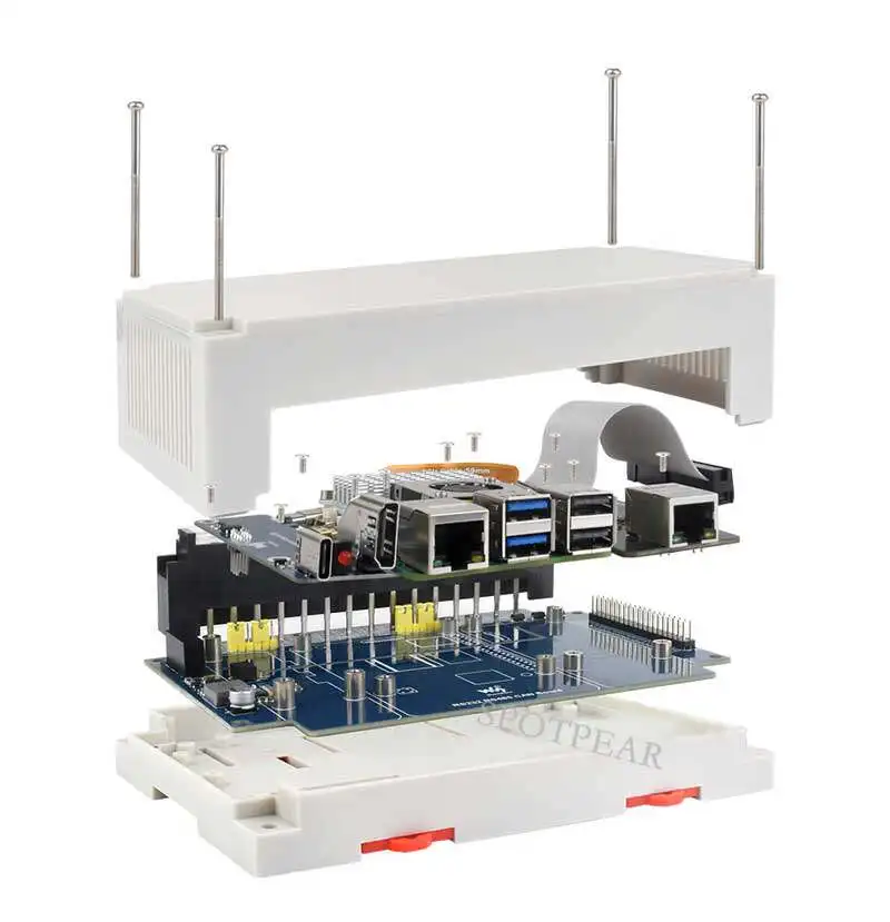 Плата расширения Raspberry Pi 4B 5 Industrial с изолированными интерфейсами RS232, RS485, CAN, CANFD и корпусом (art.: 3920da73fc179) - 3920da73fc179