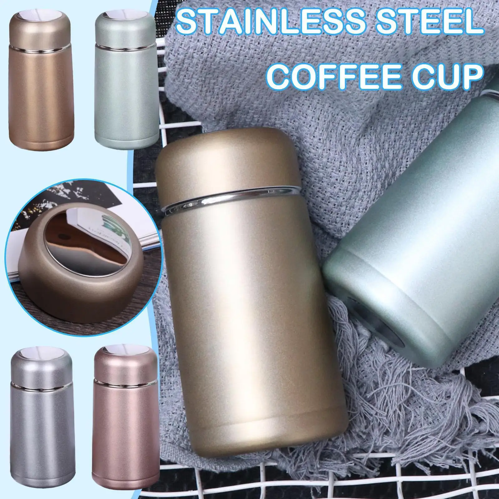 

Coffee Thermal Mug Steel Coffee Tumbler Tea Thermo Cups Bottle Thermocup Water Flask Vacuum Mug F6v7