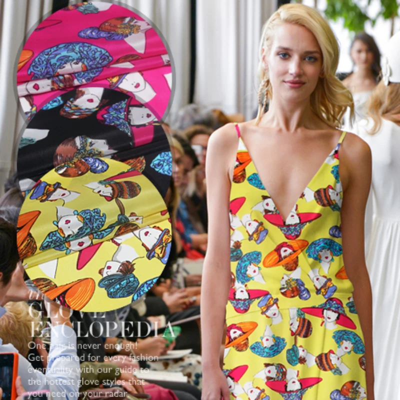 

Шелковая ткань из крепдешина с принтом, мягкая ткань для платья, натуральный шелк, оптовая продажа, шелковая ткань для одежды, ткани для плат...