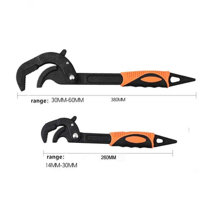 

2pcs/set 14-30/30-60mm Multipurpose Hand Tools Universal Key Tube Open End Wrench Set High Carbon Steel Snap Grip Tool Plumber