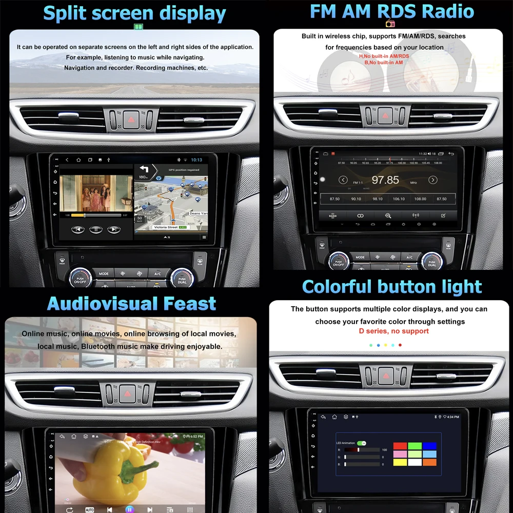 9 "для Hyundai Getz 2002-2011 Беспроводной CarPlay Android Auto Вентилятор охлаждения