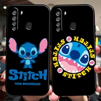 disney cartoon stitch phone case for samsung galaxy s8 s8 plus s9 s9 plus s10 s10e s10 lite 5g plus carcasa back coque black