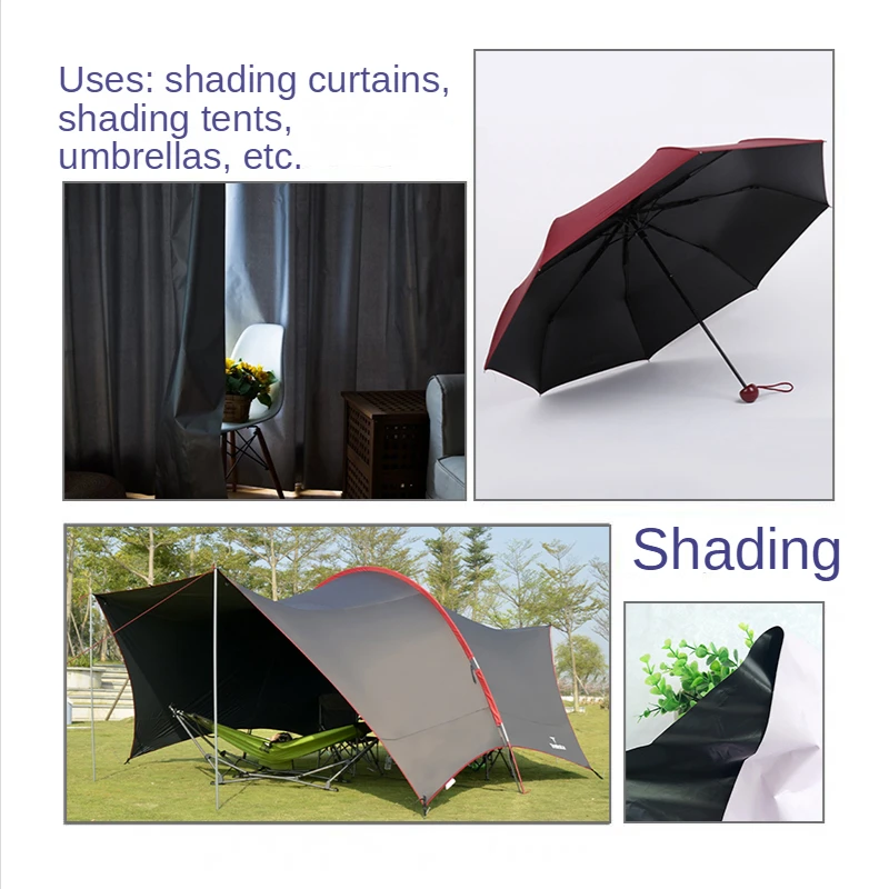 Waterproof Fabric By The Meter for Umbrella Curtain Sewing All-shading Outdoor Vinyl Soft Cloth Plain Pink Blue High-density Diy |