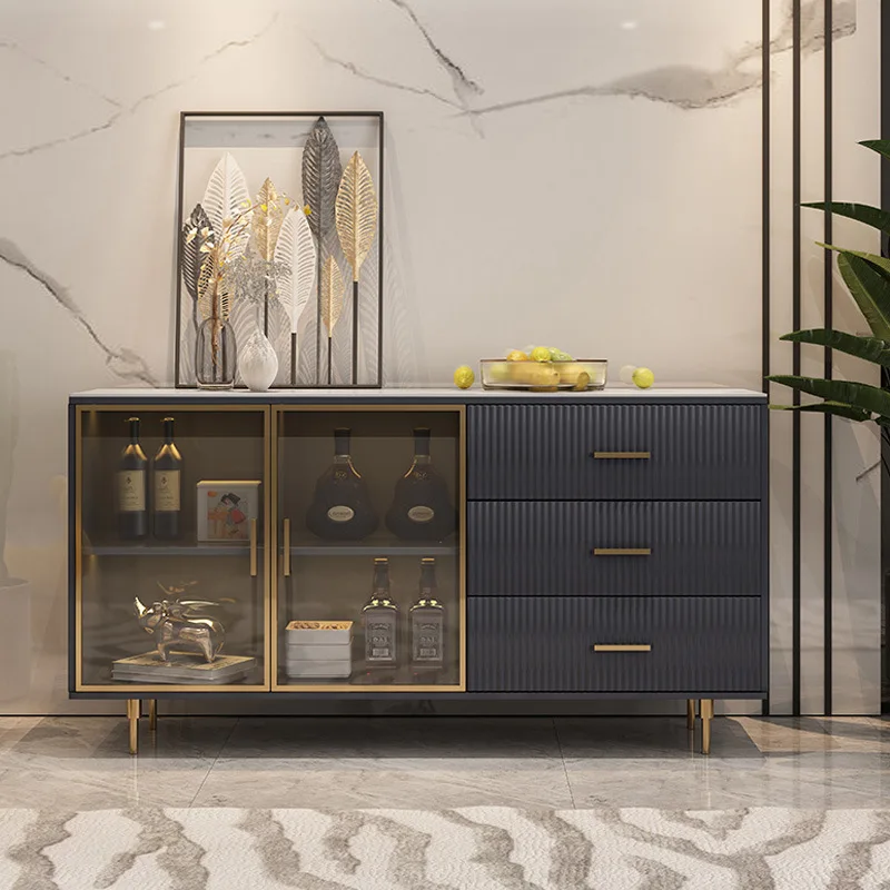 

Light luxury slate sideboard storage cabinet living room against the wall home paint wine cabinet modern storage cabinet