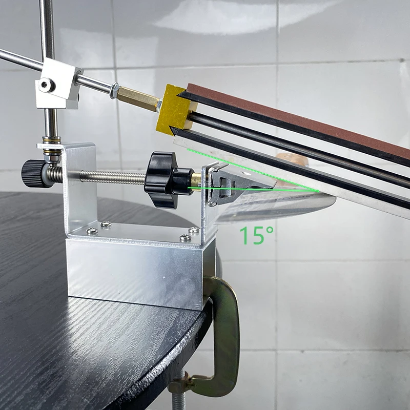 

Точилка для ножей с фиксированным углом, профессиональный шлифовальный брусок, аксессуары, алмазный камень для заточки, кухонный инструмен...