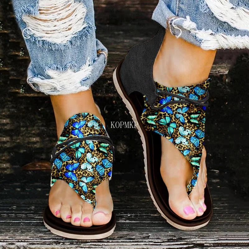 

2022 New Women's Flip Flop Sandals Summer Casual Daily Comfort Slip-On Platform Sandals Women's Sandals Platform Shoes