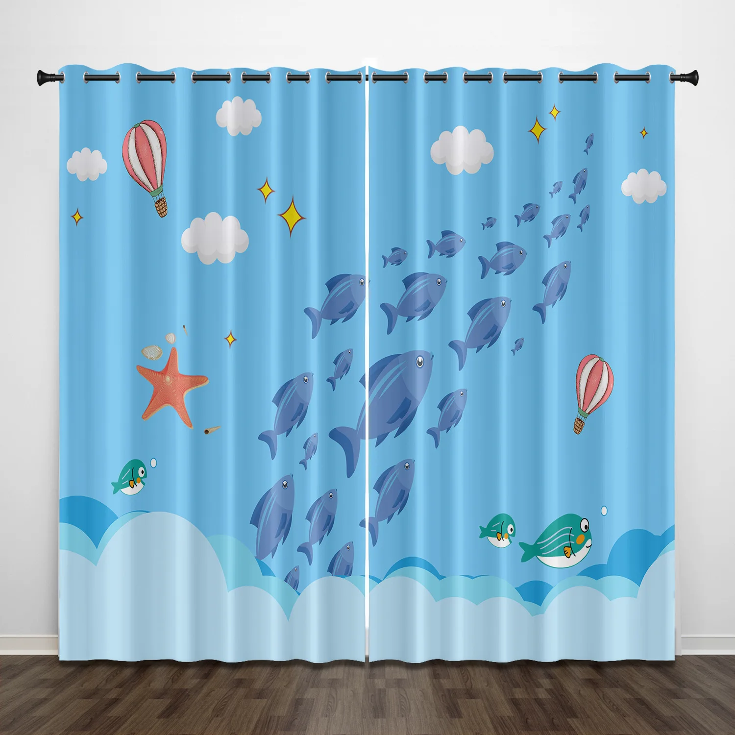 Затемняющие шторы с мультяшным цифровым принтом для детей занавески гостиной