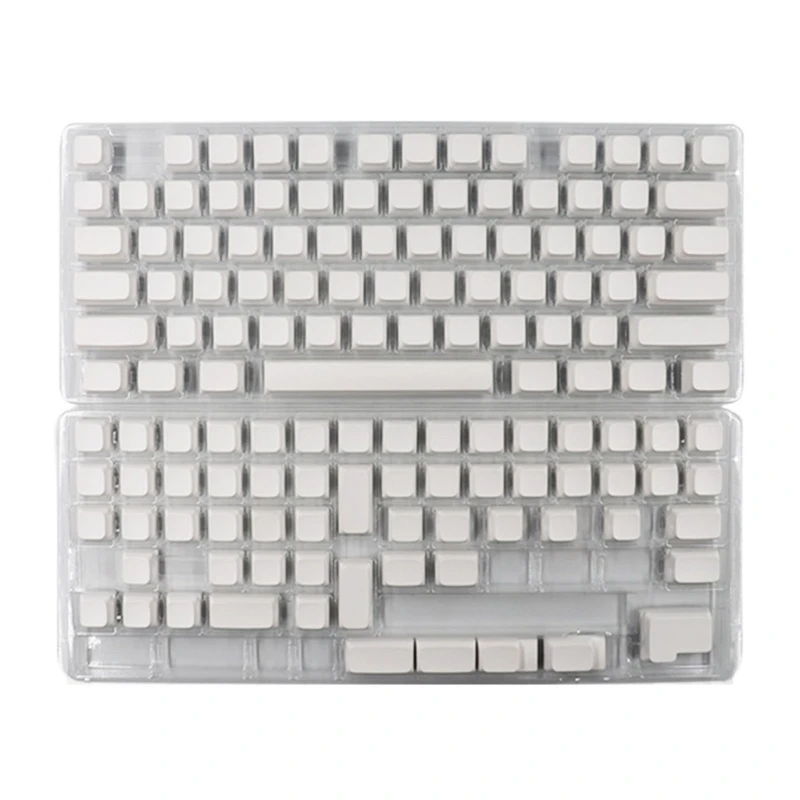 

PBT Retro White Keycaps 134Keys DyeSublimation XDA Minimalist White Blank Keycap Dropship