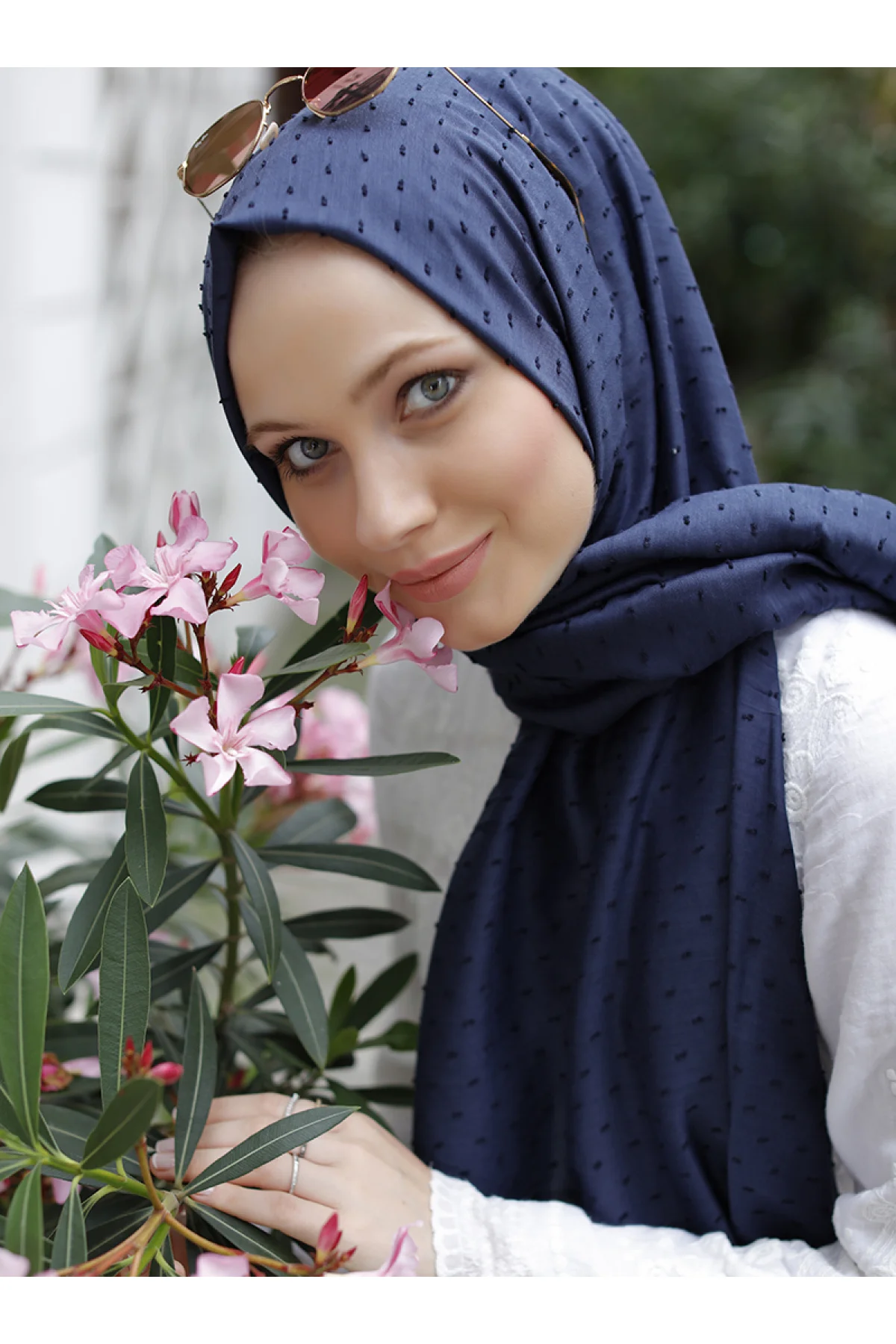 

WOMEN HIJAB SHAWL ACCESSORY SCARF THIN COTTON MEVSİMLİK GIFT DARK BLUE PIT PIT