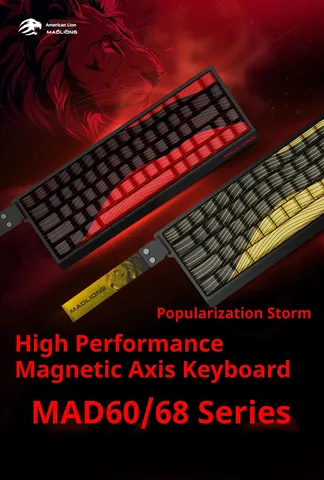 MADLIONS Mad60/68 HE Mad 60/68 PRO Механическая клавиатура Магнитный переключатель Проводная горячая замена Индивидуальная игровая клавиатура ПК Геймер Доступ