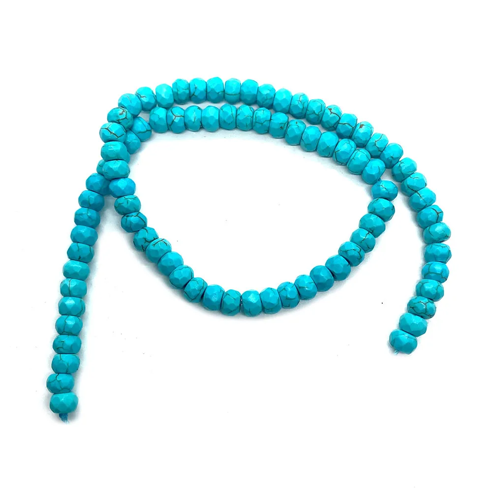 Skull Shape Charm Blue Beads Natural Stone 3-18mm Faceted Round Beads Fashion Jewelry DIY Bracelet Necklace Earring Accessories images - 6