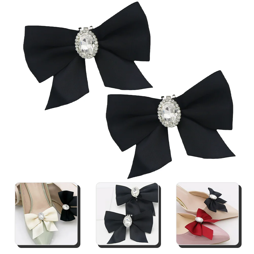 

2Pcs Bow Shoe Clips Shoe Buckle Removable Shoe Charms Delicate Shoes Accessories