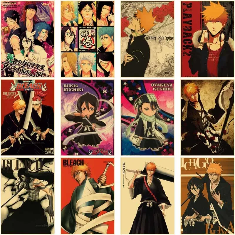 Аниме плакат для домашнего декора крафт-бумага искусство внутренняя живопись