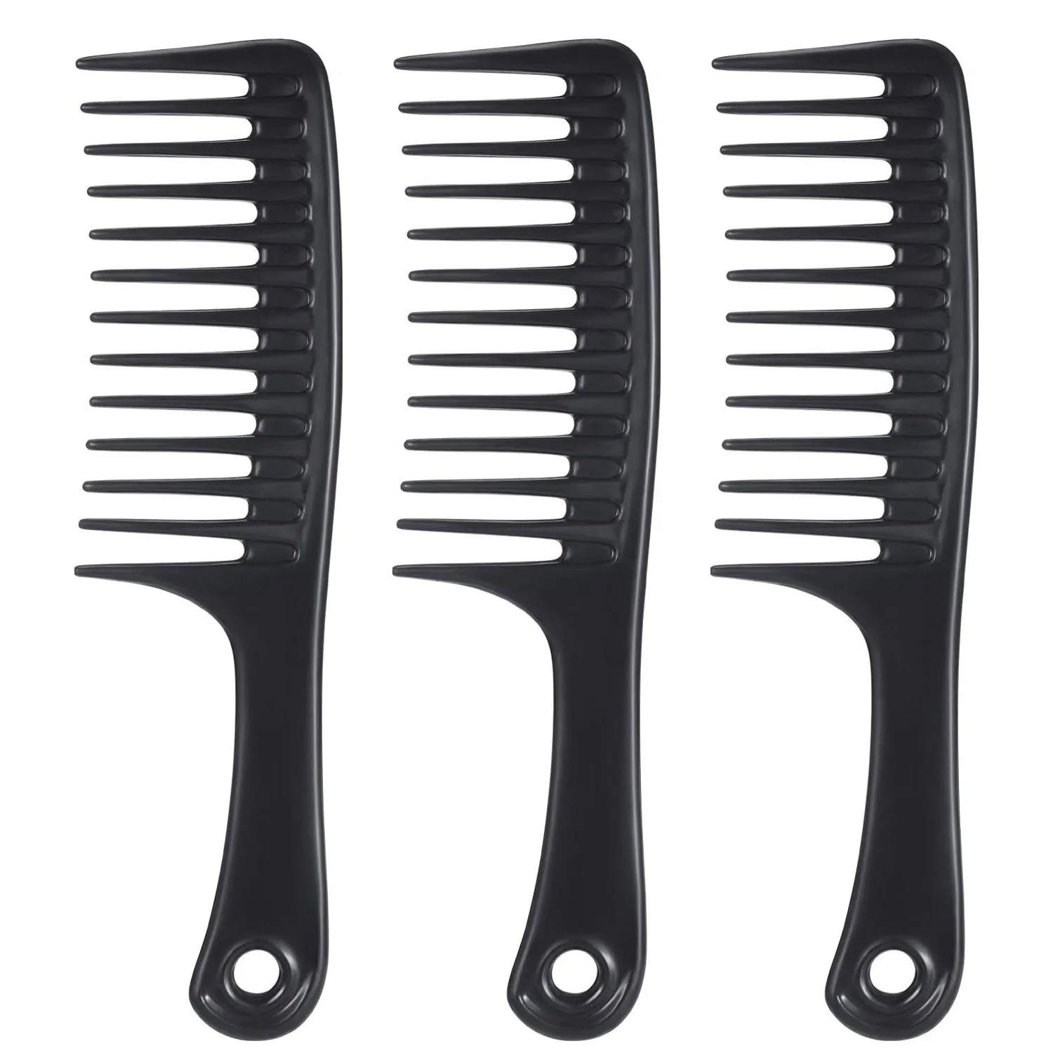 3 Pcs Anti-static Large Tooth Detangle Comb, Wide Tooth Hair Comb Salon Shampoo Comb for Long Hair and Curly Hair