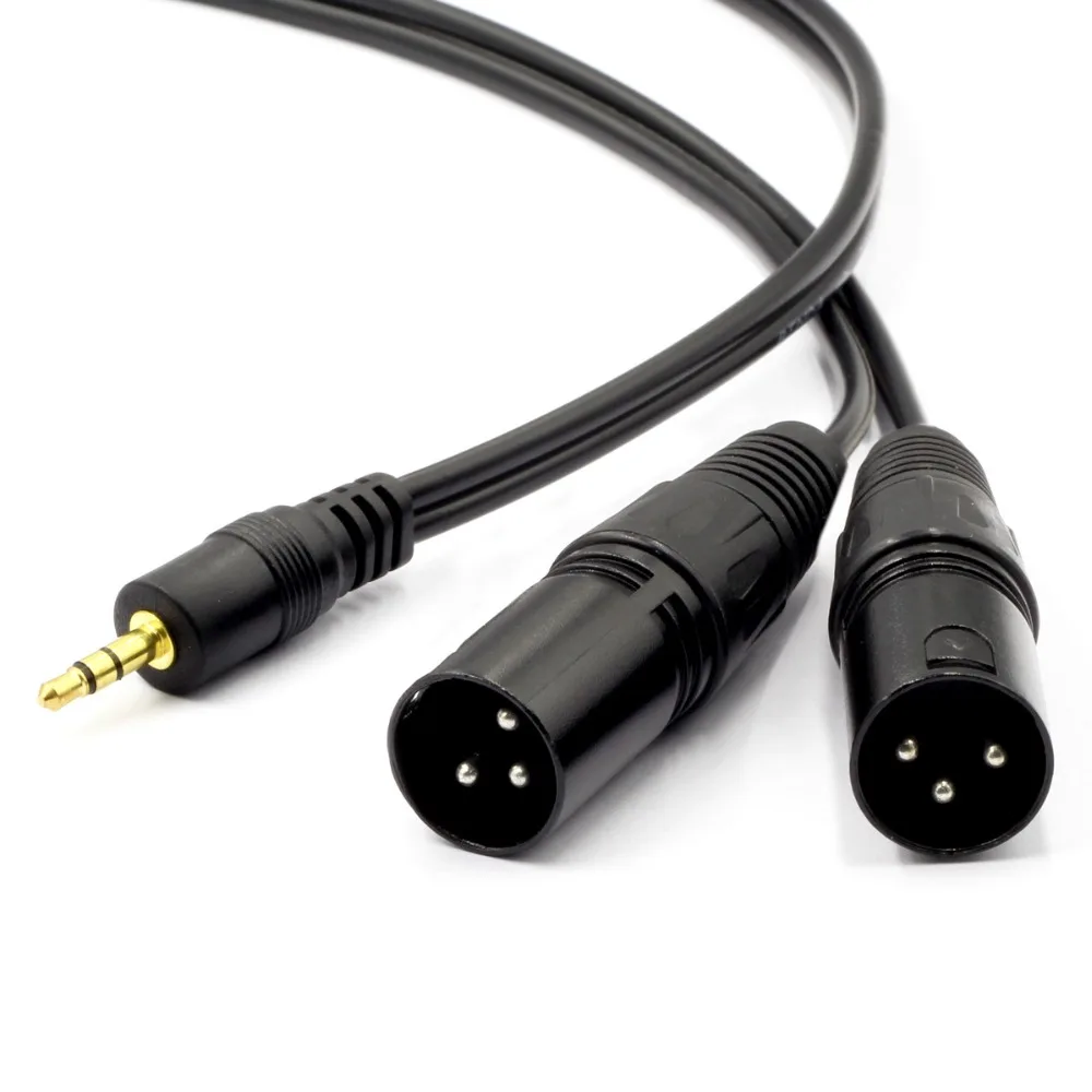 

XLR Cable 3.5mm Jack Male to Dual XLR Male Female Splitter Cable For Microphones Speakers Sound Consoles Amplifier Not Balanced