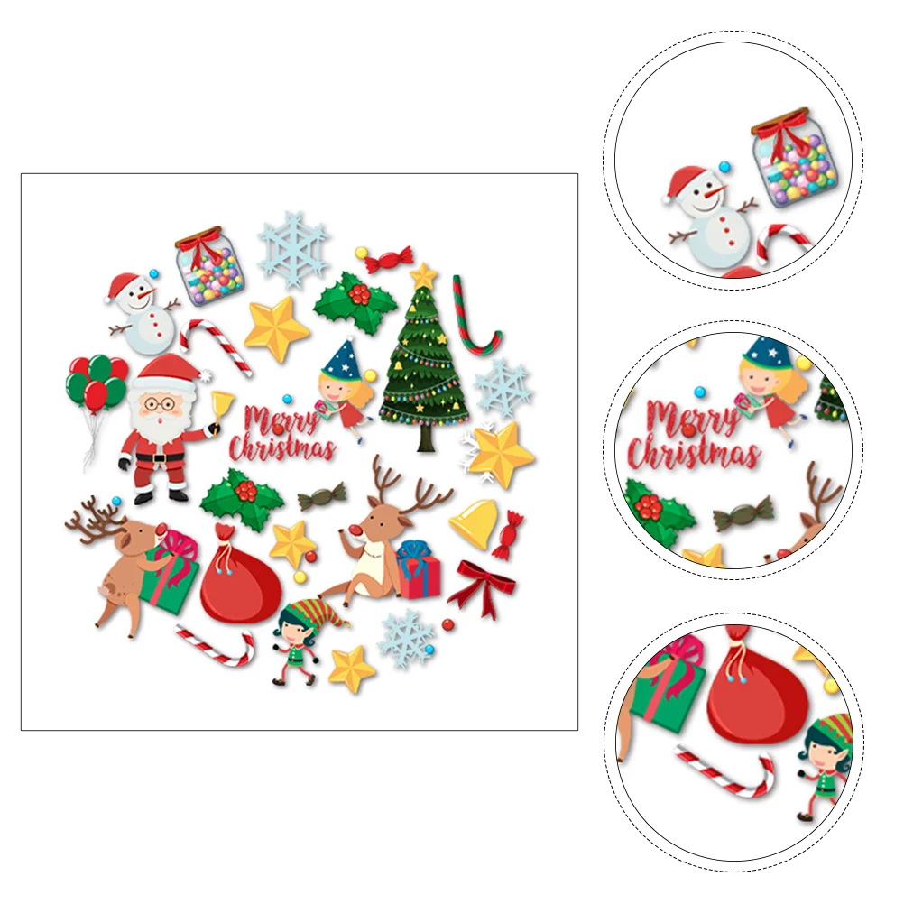 

1 Set Fridge Sticker High Grade Premium Prime Sturdy Decor Fridge Sticker for Xmas