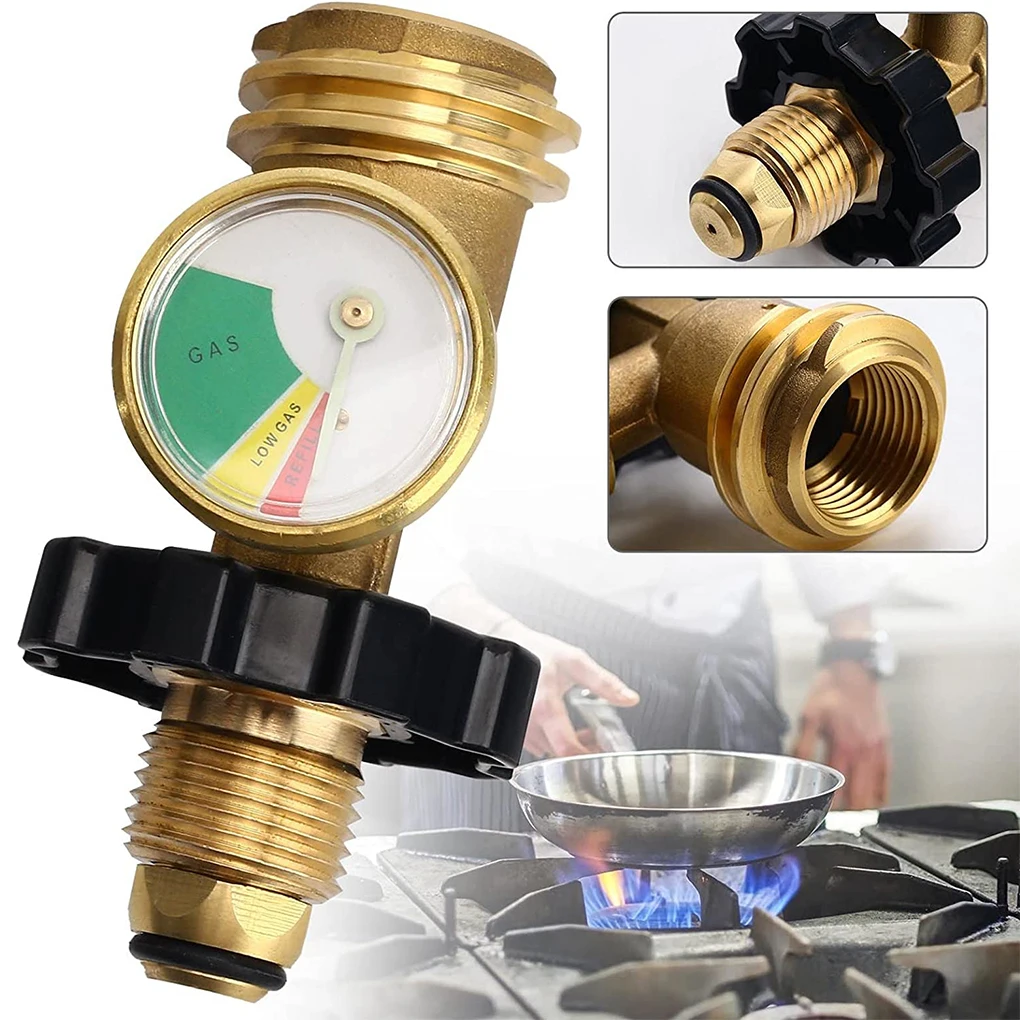 

3 Colors Air Pressure Level Indicator Gauge Meter Cylinder Adapter