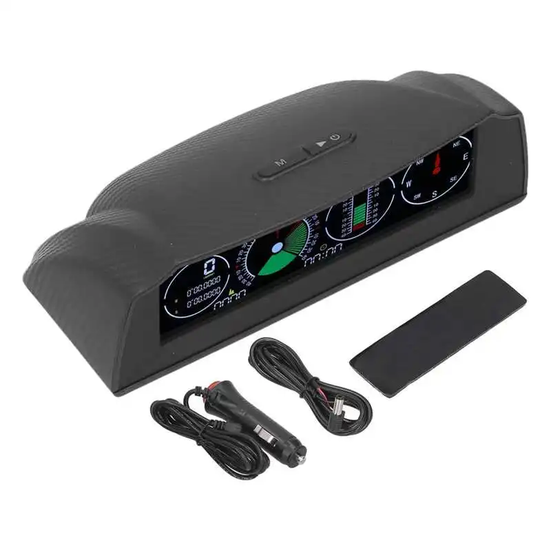 HUD Display Universal Slope Meter Fatigue Driving Alarm for Automobile