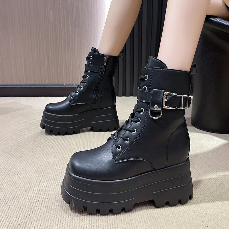 2024 женские ботильоны Челси на платформе в стиле панк готика новый рок эмо